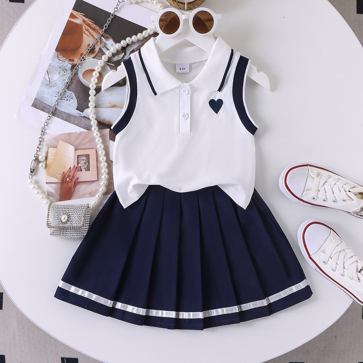 Ensemble fille style preppy