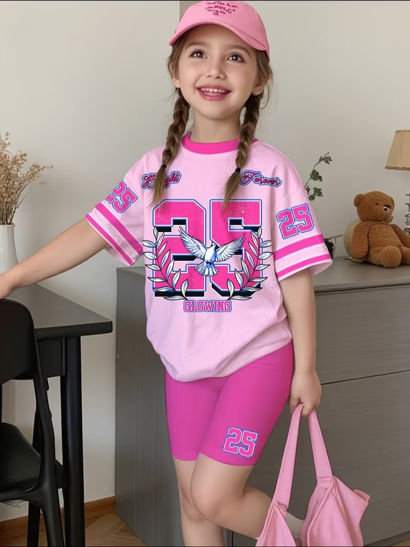 Ensemble short fille