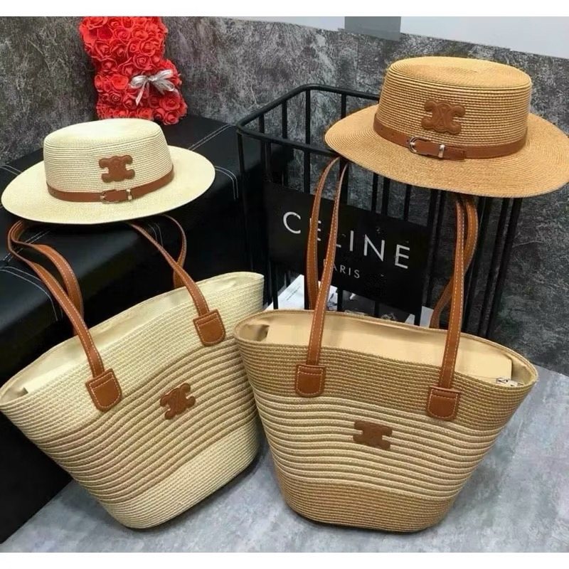 Sac à main ensemble chapeau
