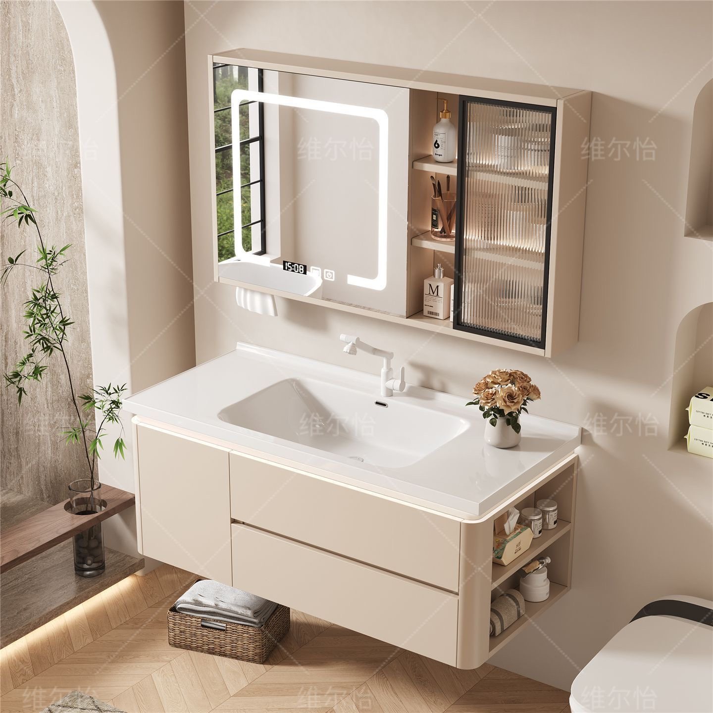 Armoire intelligente avec Lavabo